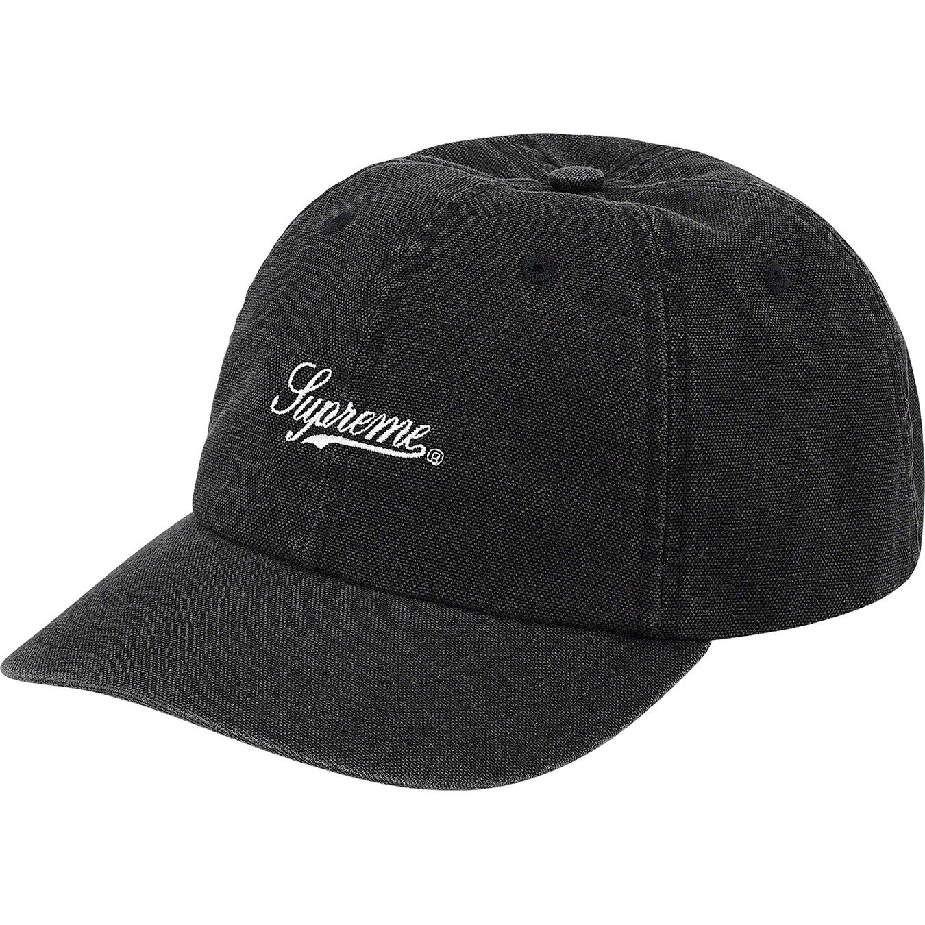 Supreme Pigment Print Script Logo 6-Panel (FW20) - Black - $48