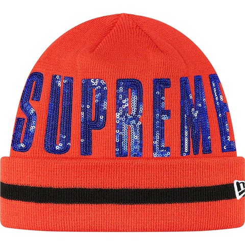 Supreme New Era® Sequin Beanie - Orange