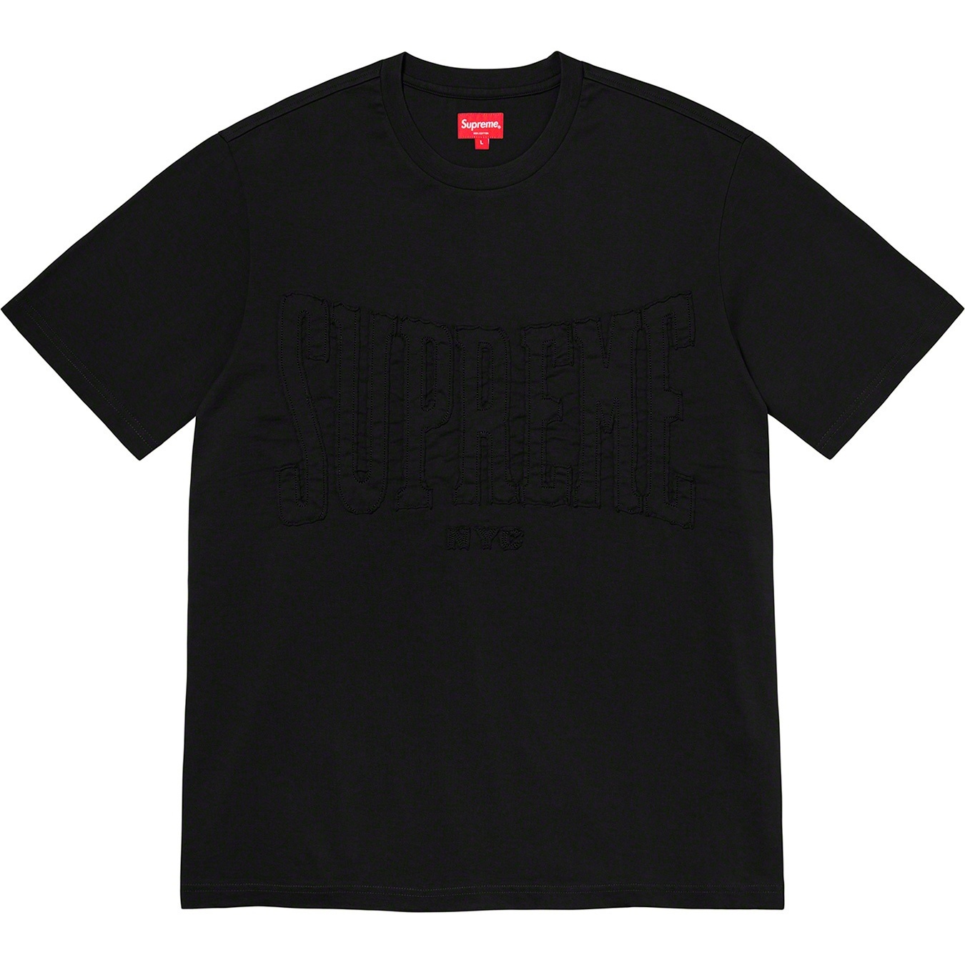 Supreme Cutout Logo S S Top (FW20) - Black - $78