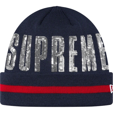 Supreme New Era® Sequin Beanie - Navy