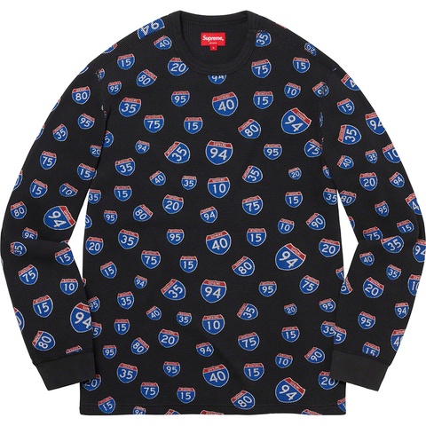 Supreme Interstate Waffle Thermal - Black