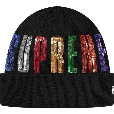 Supreme New Era® Sequin Beanie - Black