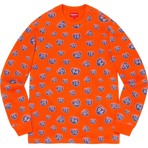 Supreme Interstate Waffle Thermal - Orange