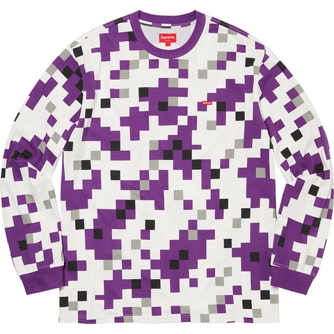 Supreme Small Box L/S Tee - Purple Digi Camo