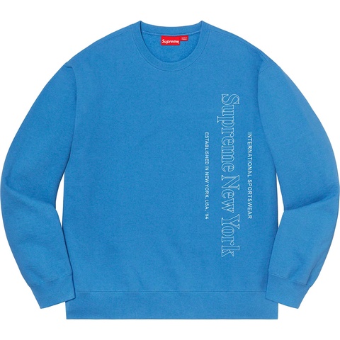 Supreme Side Logo Crewneck - Bright Royal