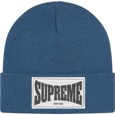 Supreme Woven Label Beanie - Slate