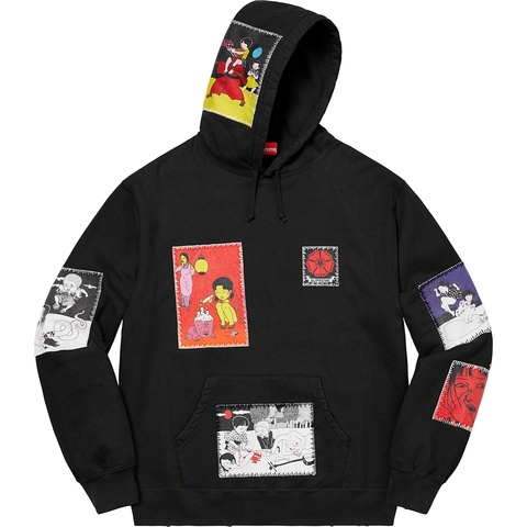 Supreme Toshio Saeki/Supreme Hooded Sweatshirt - Black