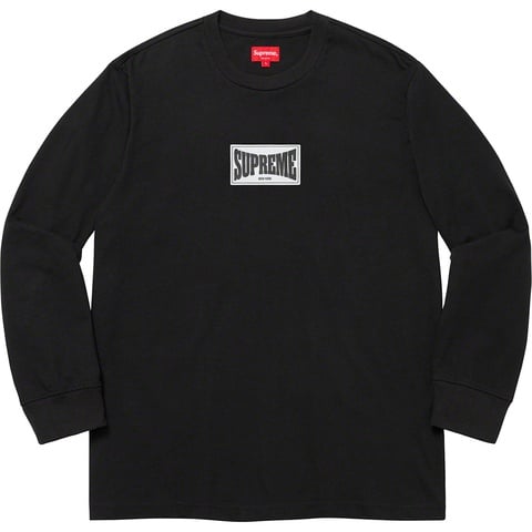 Supreme Woven Label L/S Top - Black
