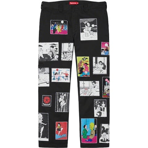 Supreme Toshio Saeki/Supreme Work Pant - Black
