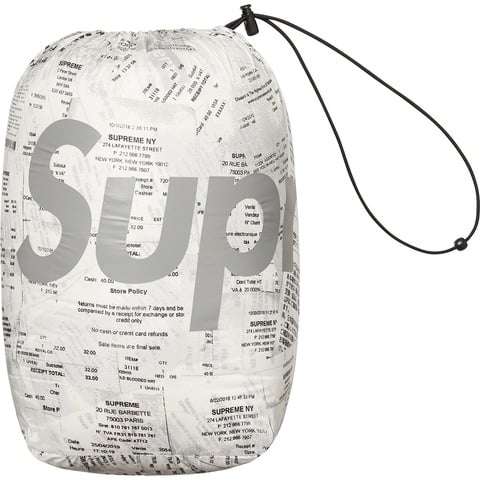 Supreme Hooded Down Jacket - Receipts 