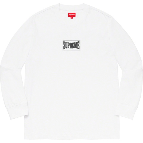 Supreme Woven Label L/S Top - White