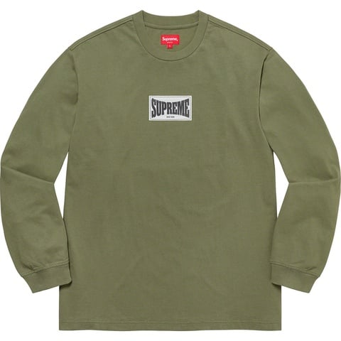 Supreme Woven Label L/S Top - Olive