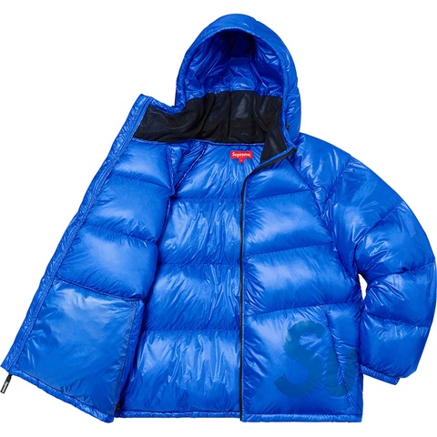 Supreme Hooded Down Jacket - Fluorescent Blue