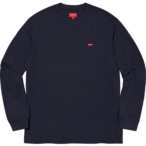 Supreme Small Box L/S Tee - Navy
