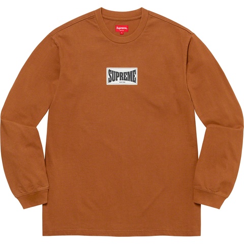 Supreme Woven Label L/S Top - Rust