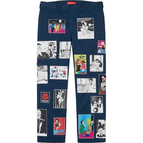 Supreme Toshio Saeki/Supreme Work Pant - Navy