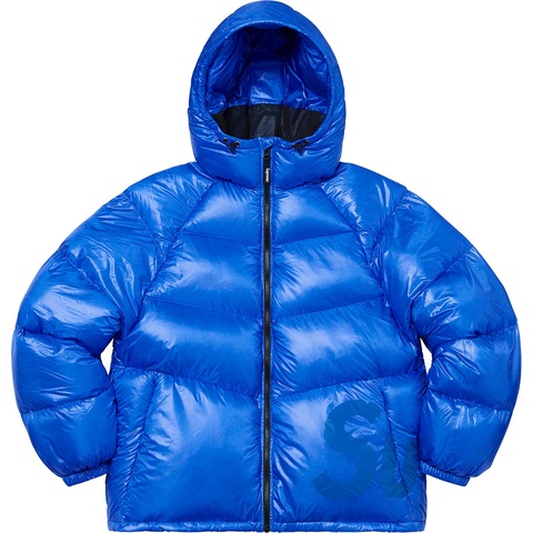 Supreme Hooded Down Jacket - Fluorescent Blue