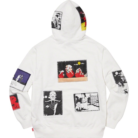 Supreme Toshio Saeki/Supreme Hooded Sweatshirt - White