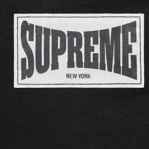 Supreme Woven Label L/S Top - Black