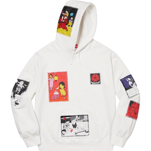 Supreme Toshio Saeki/Supreme Hooded Sweatshirt - White