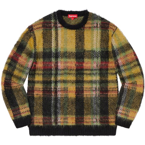 FW20 Supreme Brushed Plaid Sweater Mサイズ Brushed Plaid Sweater - fall/winter 2020 - Supreme