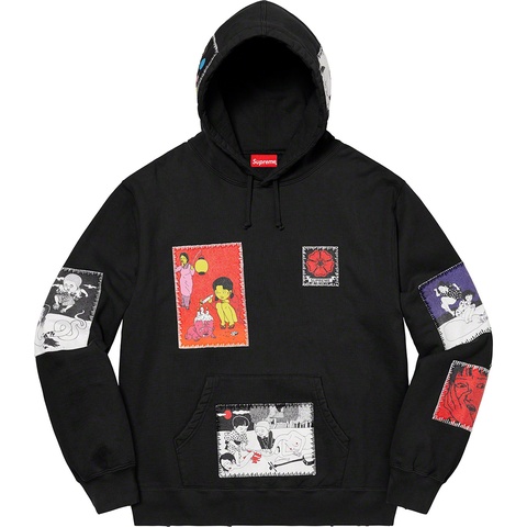 Supreme Toshio Saeki/Supreme Hooded Sweatshirt - Black