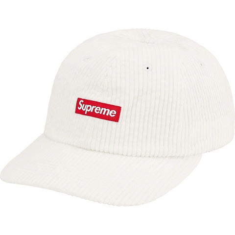 Supreme Ripple Corduroy Small Box 6-Panel - White