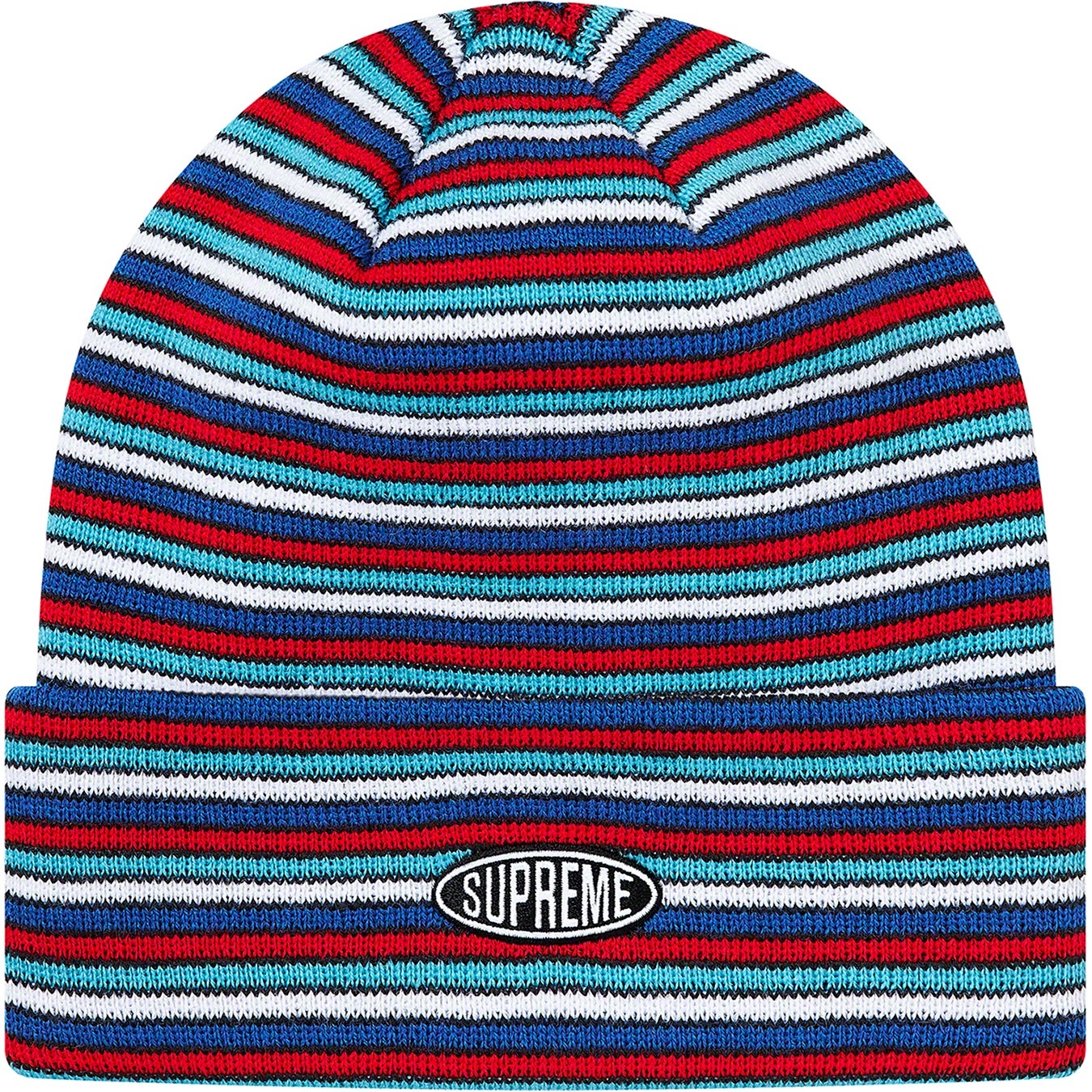 Supreme Multi Stripe Beanie (FW20) - White - $36