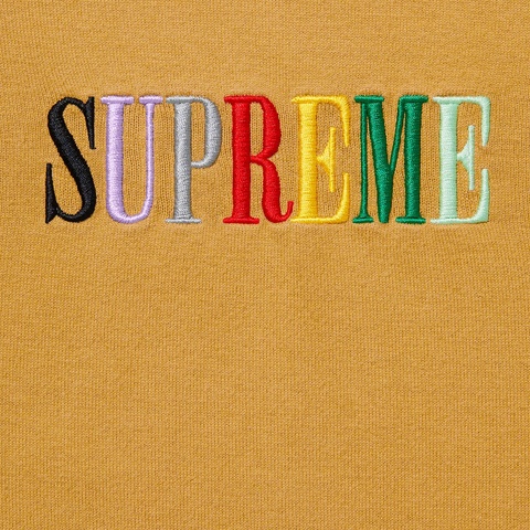 Supreme Multi Color Logo L/S Top - Dark Gold