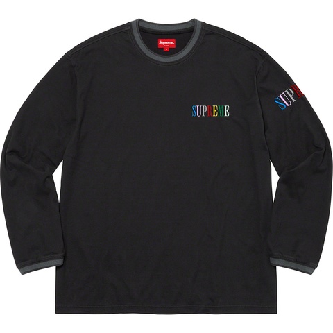 Supreme Multi Color Logo L/S Top - Black