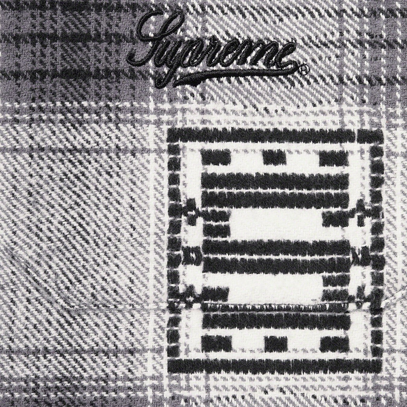 Supreme Hooded Shadow Plaid Shirt (FW20) - Dusty Black - $138