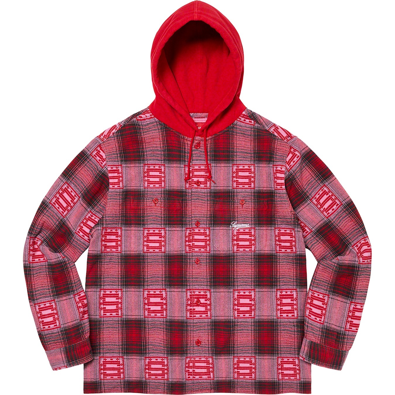 Supreme Hooded Shadow Plaid Shirt (FW20) - $138