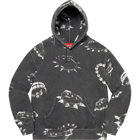 Supreme Studded Collars Hooded Sweatshirt - Black