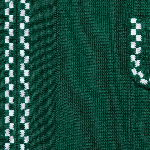 Supreme Checkerboard Zip Up Sweater - Green