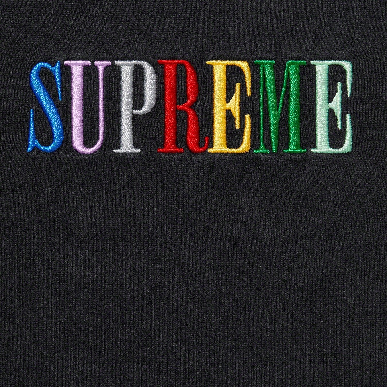Supreme Multi Color Logo L S Top (FW20) - Black - $88