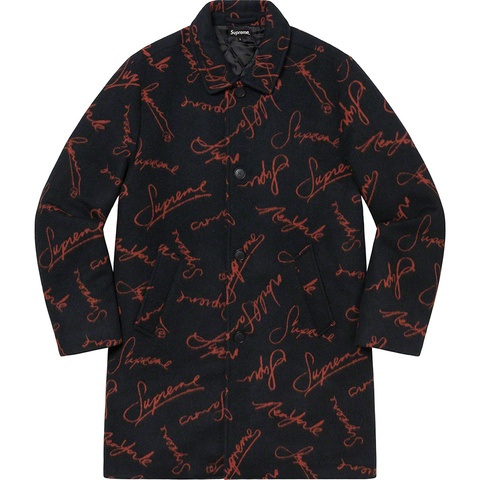 Script Logos Wool Overcoat - fall/winter 2020 - Supreme