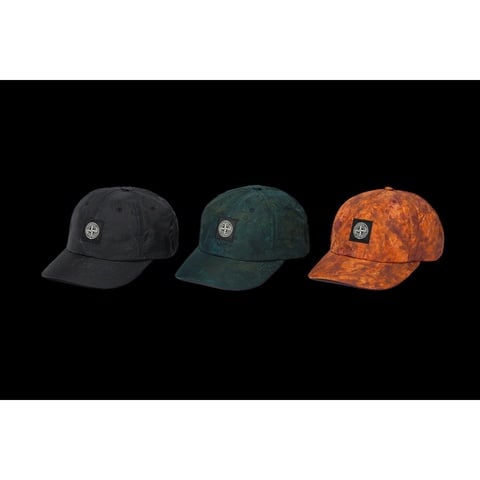 帽子 Stone  6-panel nylon l cap BLK Stone Island Nylon Logo Cap Six Panel Hat Black Adjustable
