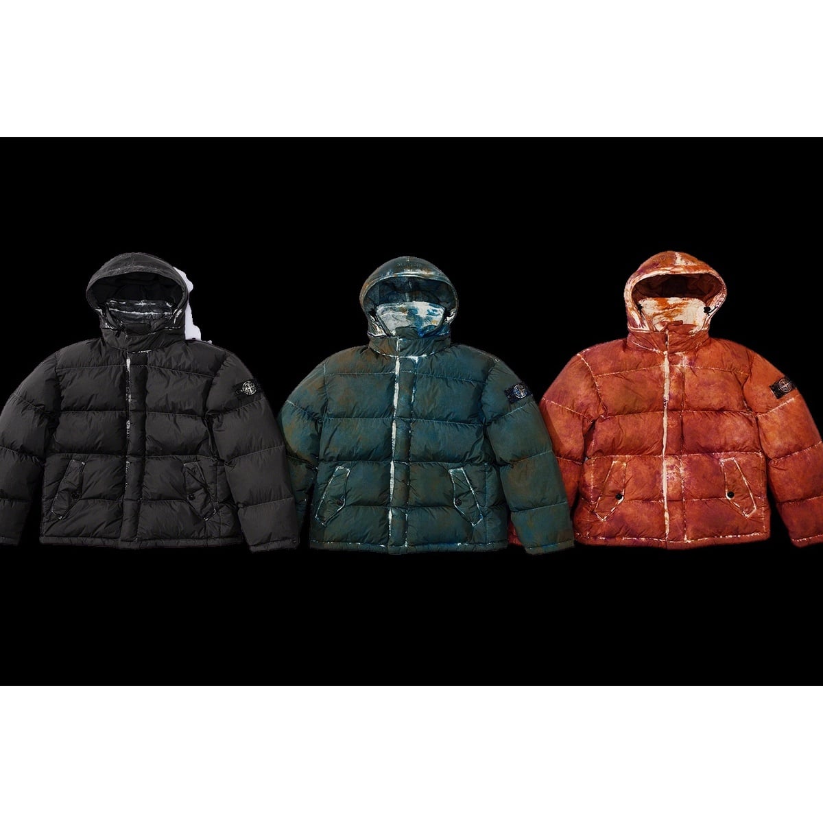 Stone  supreme カモ クルーネック Supreme®/Stone Island® Painted Camo Crinkle Down Jacket - Supreme