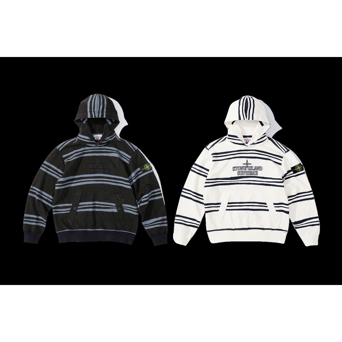 Supreme®/Stone Island® Warp Stripe Hooded Sweatshirt