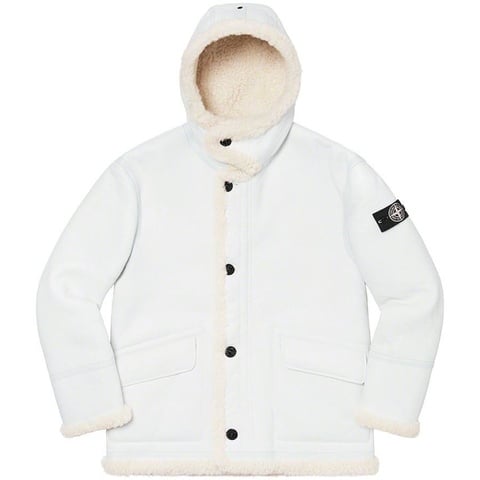 Supreme Supreme®/Stone Island® Hand-Painted Hooded Shearling Jacket - khkh