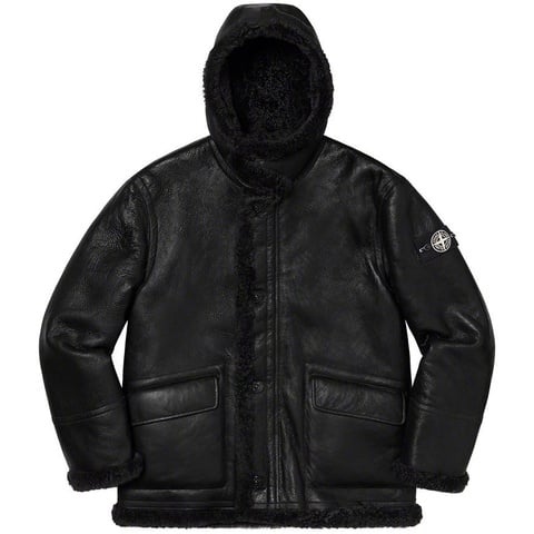 Supreme Supreme®/Stone Island® Hand-Painted Hooded Shearling Jacket - kjbkj