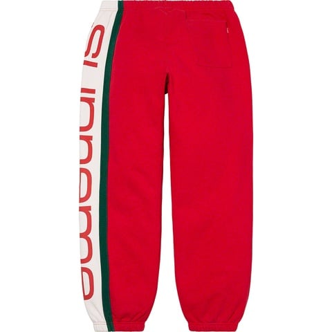 Supreme Big Logo Paneled Sweatpant - Red
