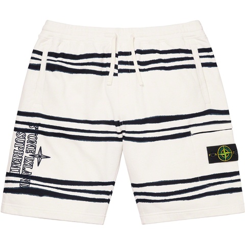 Supreme Supreme®/Stone Island® Warp Stripe Sweatshort - White