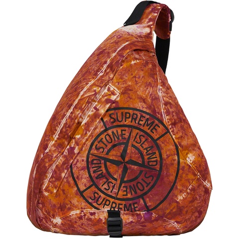 Supreme Supreme®/Stone Island® Painted Camo Nylon Shoulder Bag - Coral