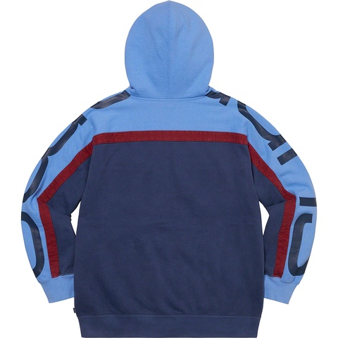 Big Logo Paneled Zip Up Hooded Sweatshirt - Supreme
