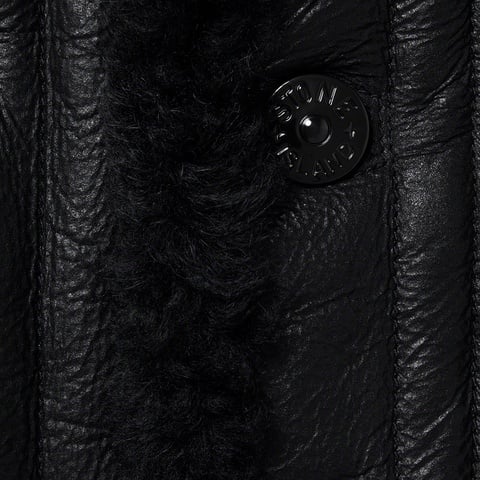 Supreme Supreme®/Stone Island® Hand-Painted Hooded Shearling Jacket - Black