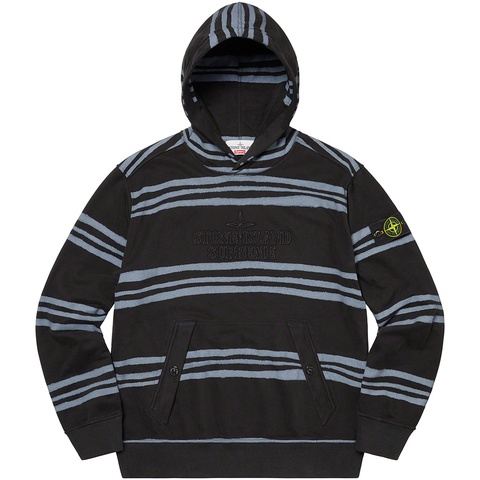 Supreme®/Stone Island® Warp Stripe Hooded Sweatshirt - Supreme