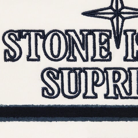 Supreme Supreme®/Stone Island® Warp Stripe Hooded Sweatshirt - White