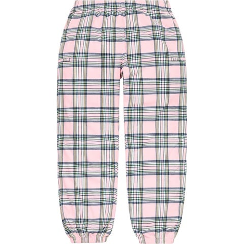 Supreme Tartan Flannel Skate Pant - Pale Pink