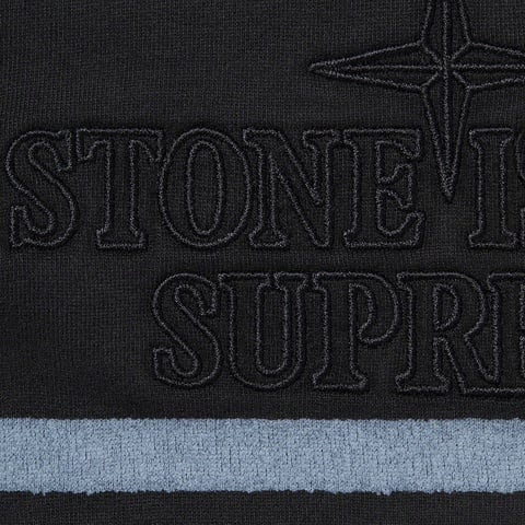Supreme Supreme®/Stone Island® Warp Stripe Hooded Sweatshirt - Black